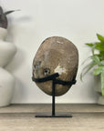 Green Sugar Quartz Cluster on Handmade Metal Stand - MWS3332