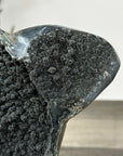 Black Amethyst Cluster on Metal Stand - MWS2849