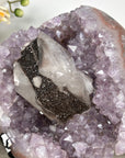 Amethyst Cluster with Unique Calcite & Black Hematite Specimen - MWS2832