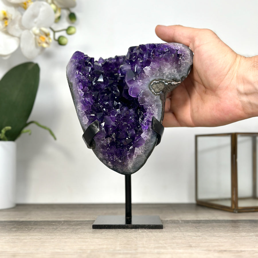 Amethyst Crystal Geode with Deep Purple Crystals – Natural Specimen - MWS2928