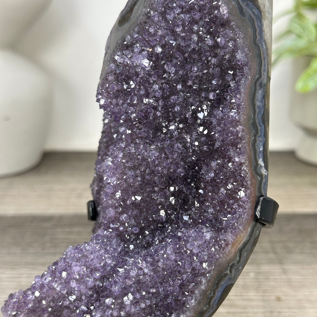 Natural Amethyst Stone Specimen on Stand - MWS3350