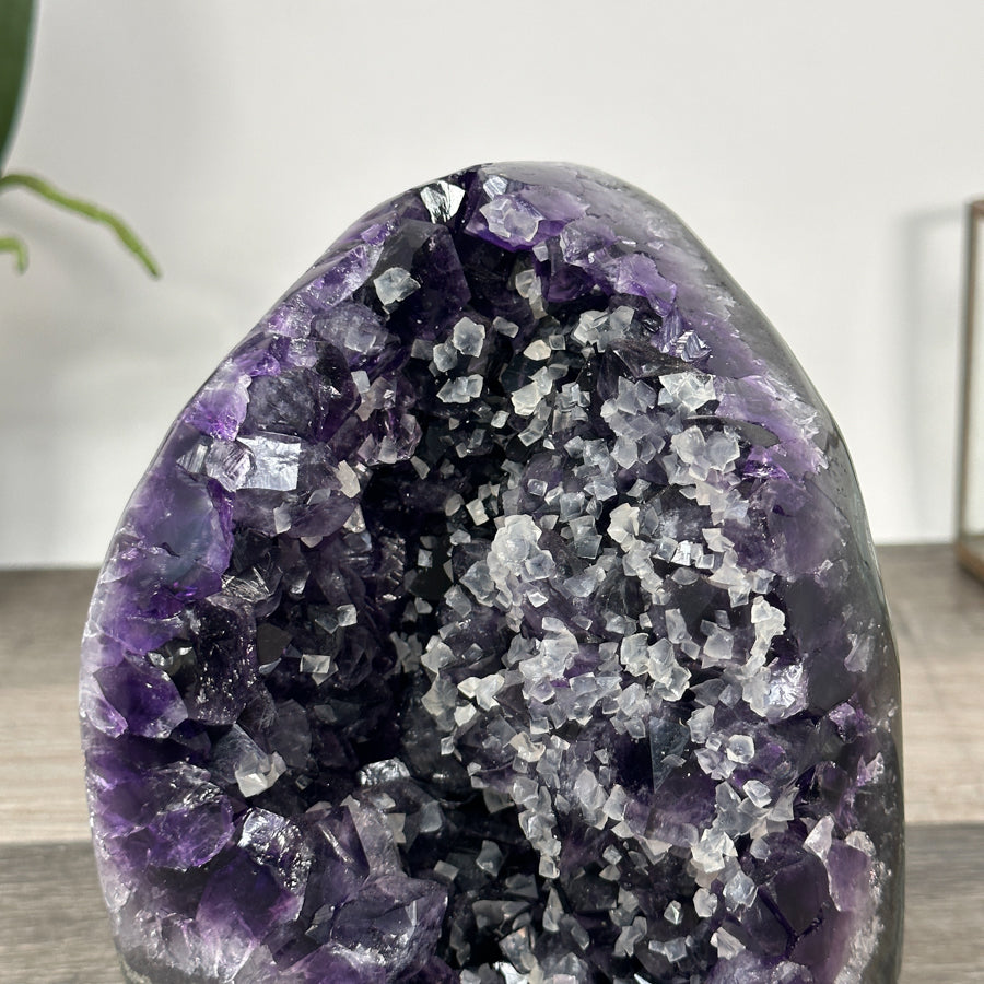 Top Quality Natural Amethyst Geode with Calcite Formations - CBP1262