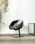 Amethyst Druzy Geode on Metal Stand from Uruguay - MWS2724