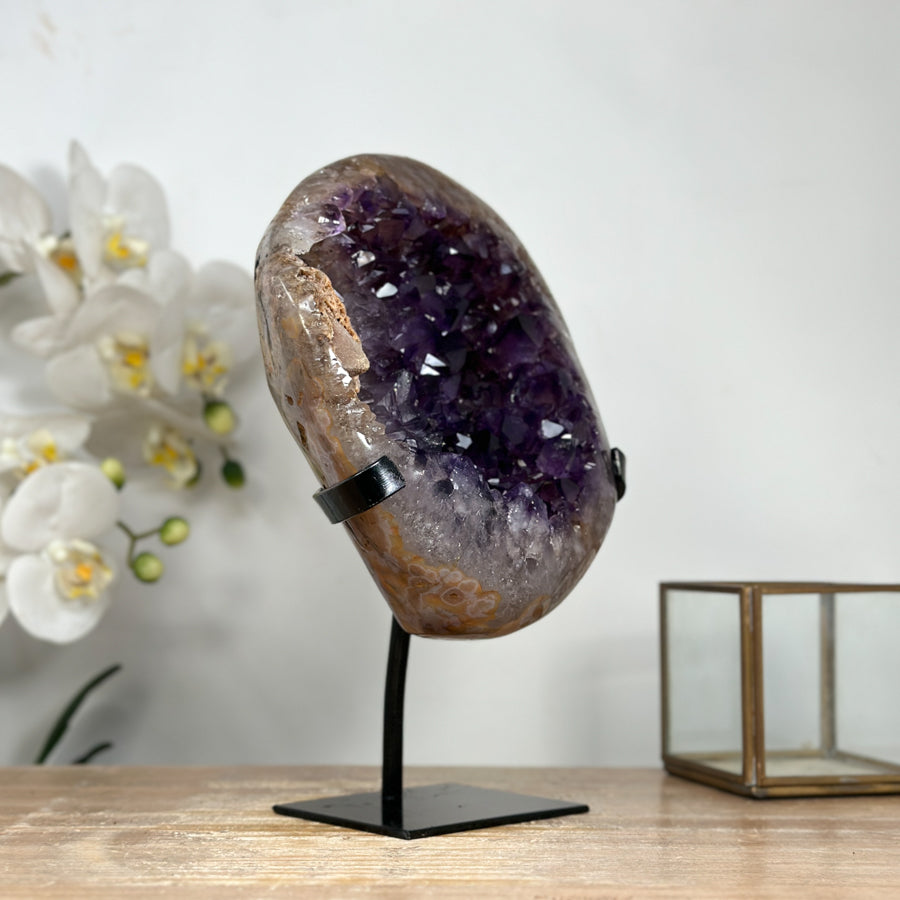 Stunning Amethyst Geode with Pseudo Calcite Formation - MWS1876