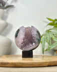 Amethyst & Agate Sphere Geode with Crystal Formation - SPH0215