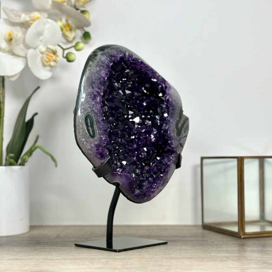 Top Grade Quality Amethyst Stone with Metallic Stand - MWS2455