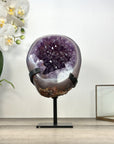 Natural Amethyst & Agate Geode on Metal Stand - MWS2979