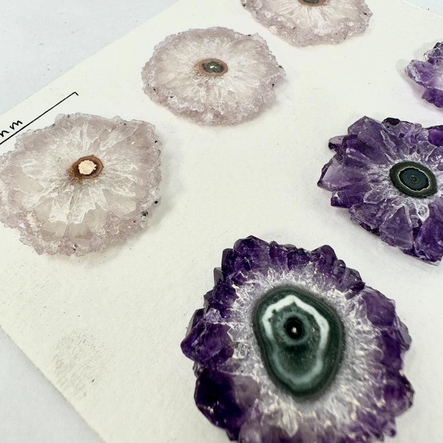 High-Quality Amethyst Stalactite Slices for Jewelers - Wholesale Bulk Pack - STS0029