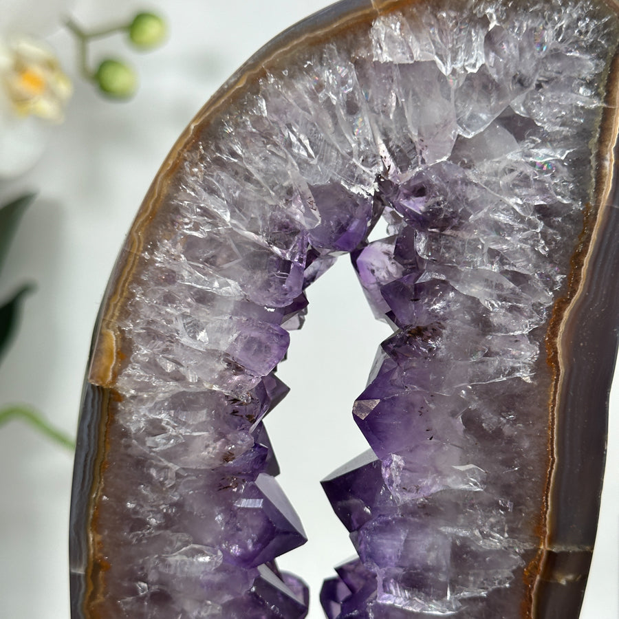 Natural Amethyst &amp; Agate Crystal Portal - MWS1948