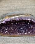 Uruguayan Amethyst Geode with Polished Agate Shell - STGE0118
