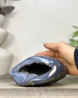 Blue Agate Polished Geode from Uruguay - STGE0079