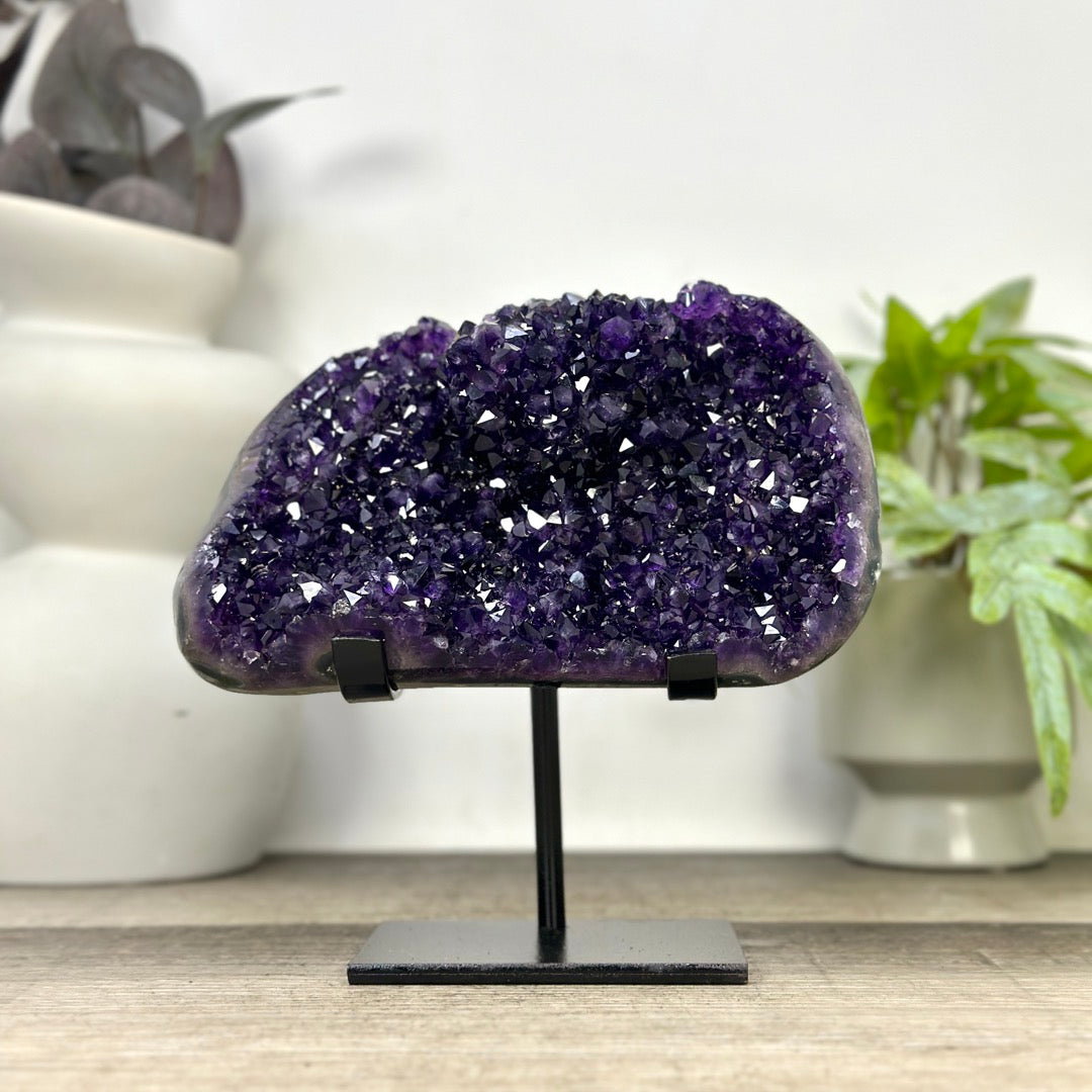 Top Grade Amethyst Crystal Specimen on Metal Stand - MWS3380