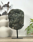 Natural Green Tone Sugar Quartz Specimen - Stand Included - MWS3198
