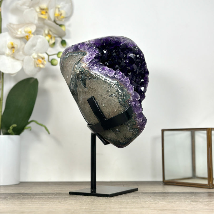 Large Amethyst Geode with Unique Large Crystals - MWS2955