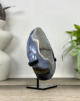 Blue Agate Geode with Rainbow Quartz Druzy Geode - MWS3328