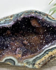 Natural Amethyst Druzy & Jasper Geode - STGE0115