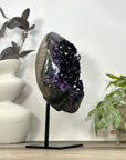 Large Natural Amethyst Geode on Metal Stand - MWS3199