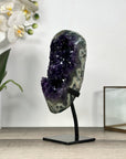 Deep Purple Uruguayan Amethyst Geode on Metal Stand - MWS2774