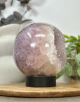 Amethyst & Quartz Druzy Sphere Geode - SPH0170