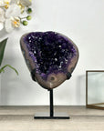 Deep Purple Amethyst Geode With Metal Stand - MWS2768