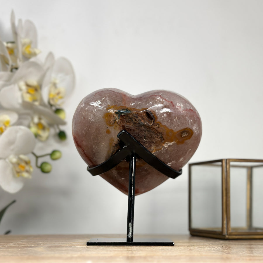 Uruguayan Amethyst Stone Heart Carving - HST0256