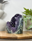 Deep Purple Deep Purple Amethyst with Green Jasper Shell - CBP1295