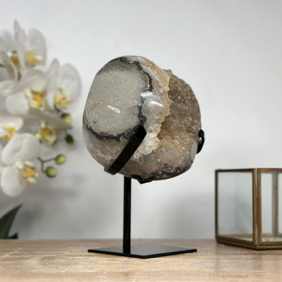 Natural Yellow Sugar Druzy Geode - MWS1890