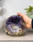 Natural Amethyst & Jasper Stone Geode from Uruguay - STGE0094
