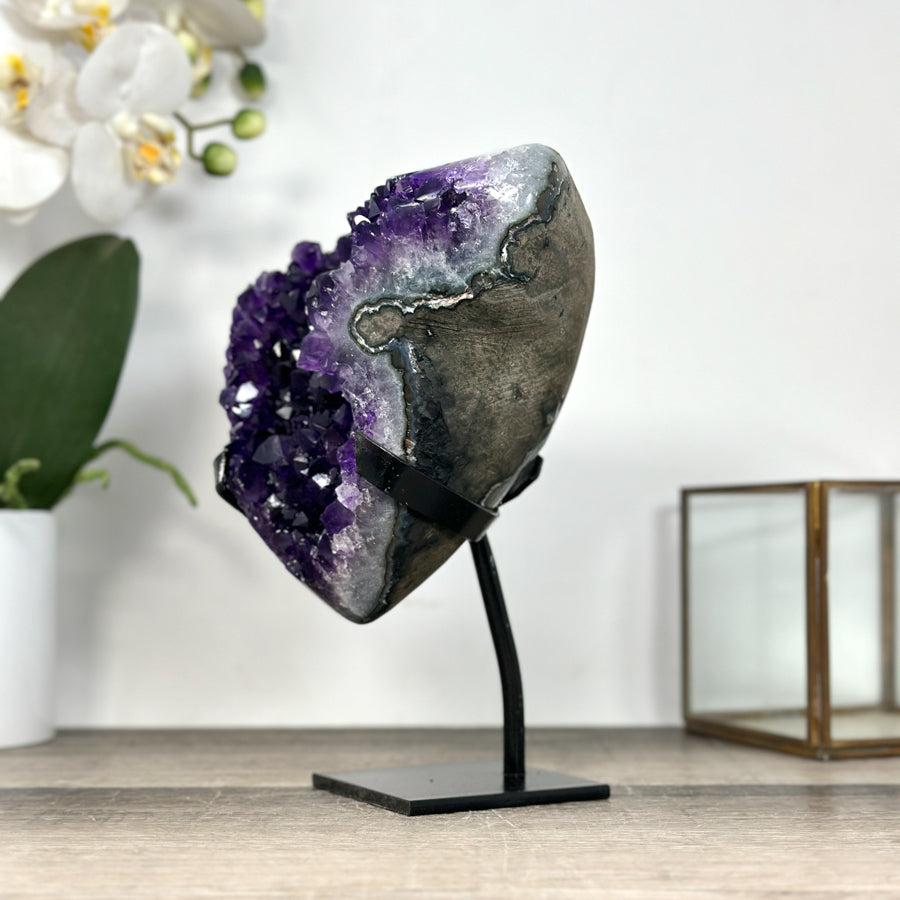 Amethyst Crystal Geode with Deep Purple Crystals – Natural Specimen - MWS2928