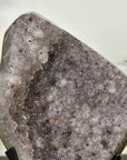 Unique Natural Sugar Amethyst Crystal Geode on Stand - MWS3383