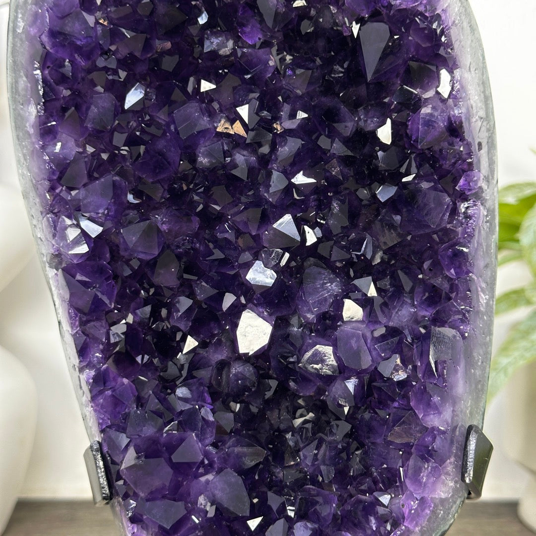 Natural A Grade Amethyst Cluster with Stand - MWS3394
