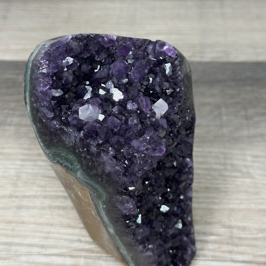 Natural Amethyst Cathedal with Green Jasper Matrix - CBP1288