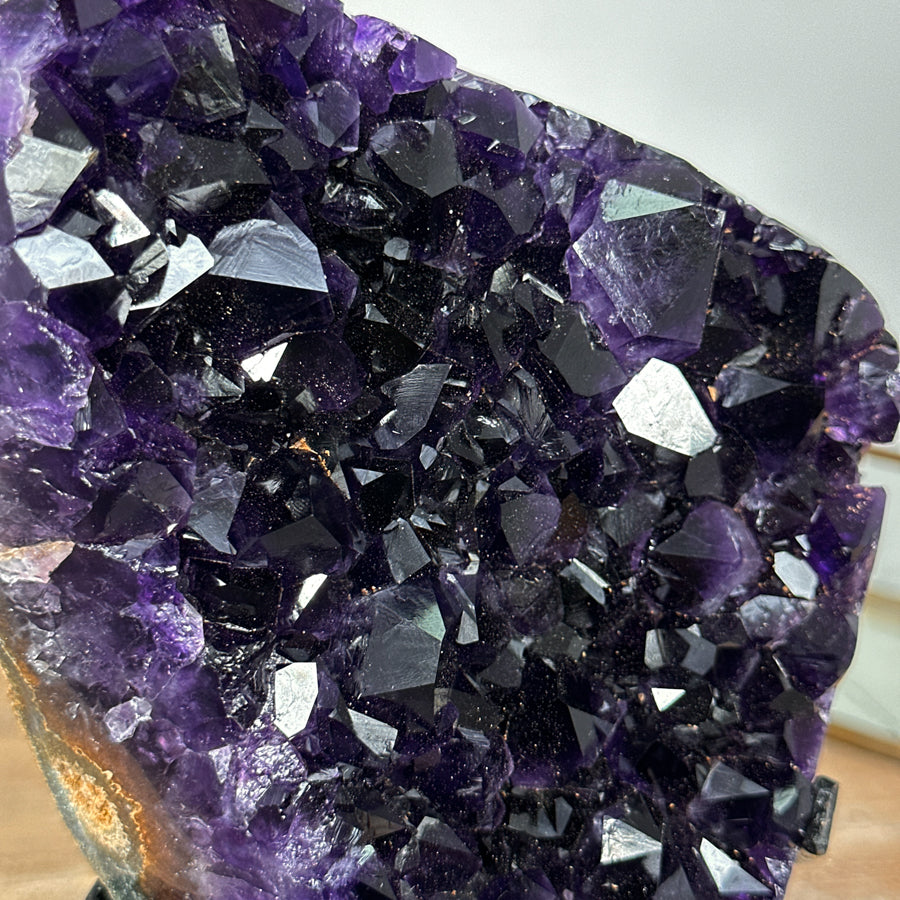 AAA Natural Amethyst Crystal Specimen with Metal Stand - MWS1936