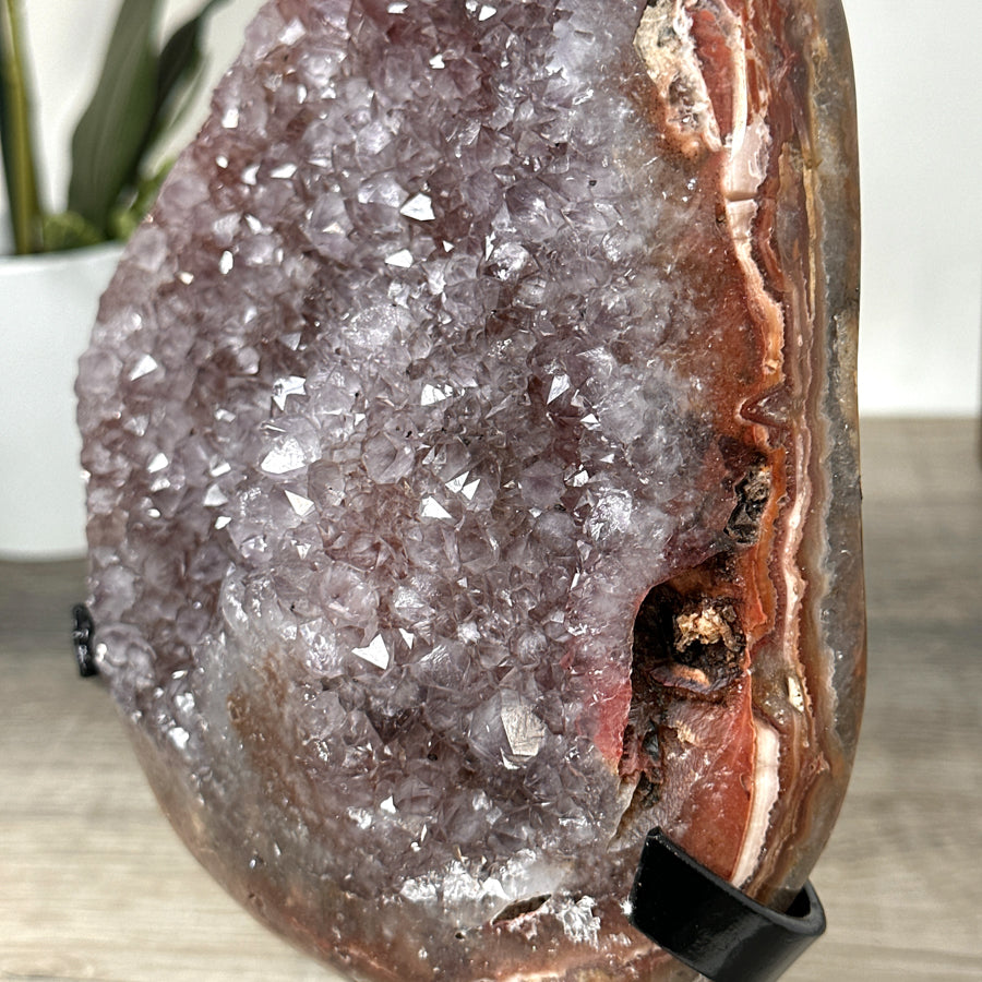 Beautiful Red Tode Jasper &amp; Quartz Crystal Formation - MWS2034