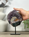 Unique Natural Amethyst & Calcite Crystal Specimen - MWS3215