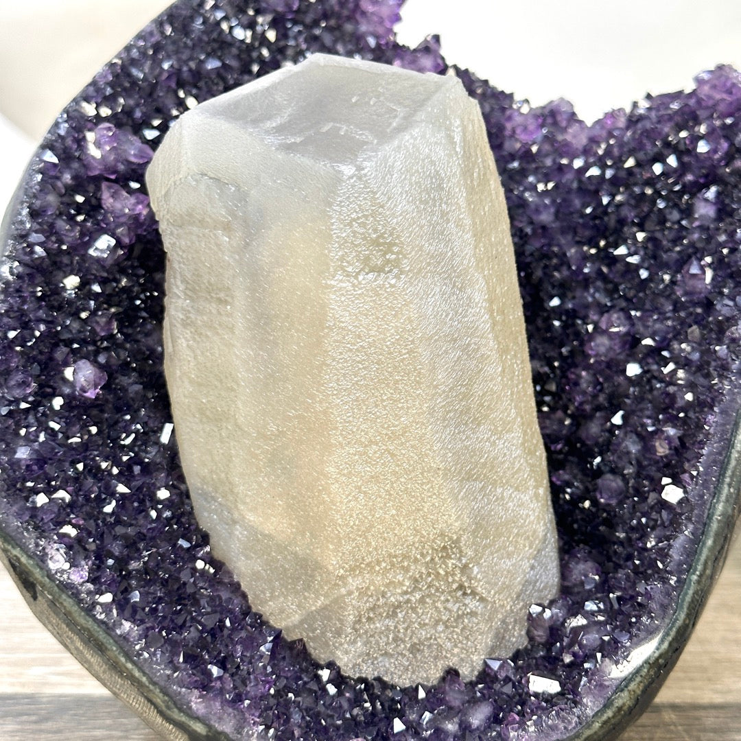 Huge Amethyst with Outstanding Natural Calcite Formation - CBP1413