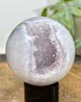 Quartz & Agate Sphere Geode with Druzy Interior - SPH0209