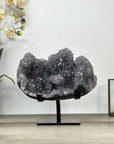 Natural Amethyst Crystal Formation on Handmade Metal Stand - MWS2789