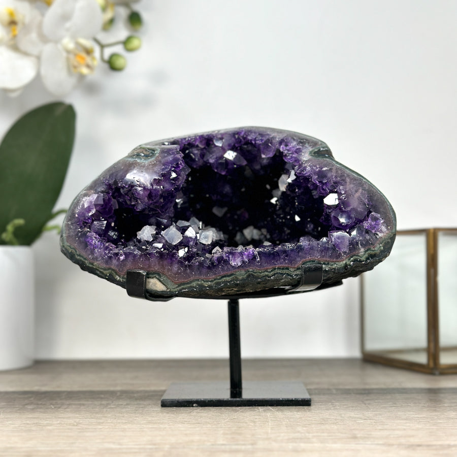 Uruguayan Amethyst Geode with Deep Purple Crystals - MWS2927