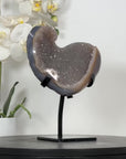 Agate & Quartz Uruguayan Crystal Heart - HST0353