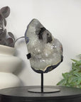 Uruguayan Quartz & Agate Specimen with Calcite & Black Hematite Inclusion - MWS3288