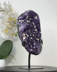 Top Grade Natural Amethyst on Metal Stand – Statement Crystal Piece for Modern Home Decor - MWS2490