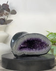 Xl Natural Amethyst Geode with Agate Shell - STGE0072