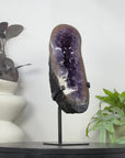 Natural Amethyst Geode with Metal Stand - MWS3321