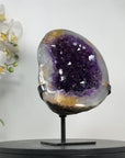 Large Natural Amethyst Geode with Quartz Shell – Deep Purple and Shiny Crystals - MWS2392