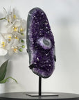 Amethyst Crystal Cluster on Stand – Home Decor Mineral Specimen Display - MWS2652