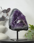 Unique Natural Amethyst Crystal Specimen with Calcite Formation - MWS3135