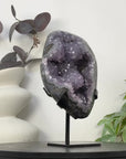 Natural Uruguayan Crystal Geode on Stand with Stalactite Formations - MWS3276