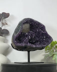 Natural Amethyst Geode with Calcite Crystal Specimen - MWS3088
