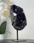 A grade Amethyst Crystal Geode with Metallic Stand - MWS2427
